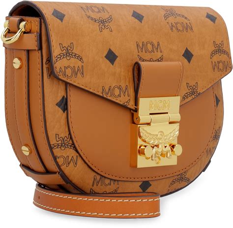 mcm leather shoulder bag